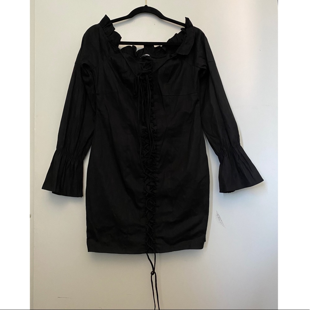 Fashion Nova black long sleeve mini dress